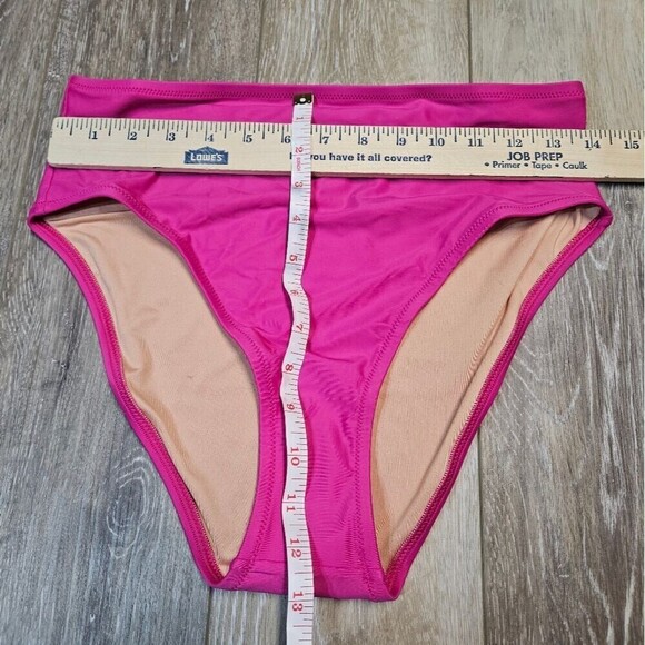 J. Crew Classic Full Coverage Bikini Bottoms Fuschia Pink Women's Medium - Picture 4 of 7
